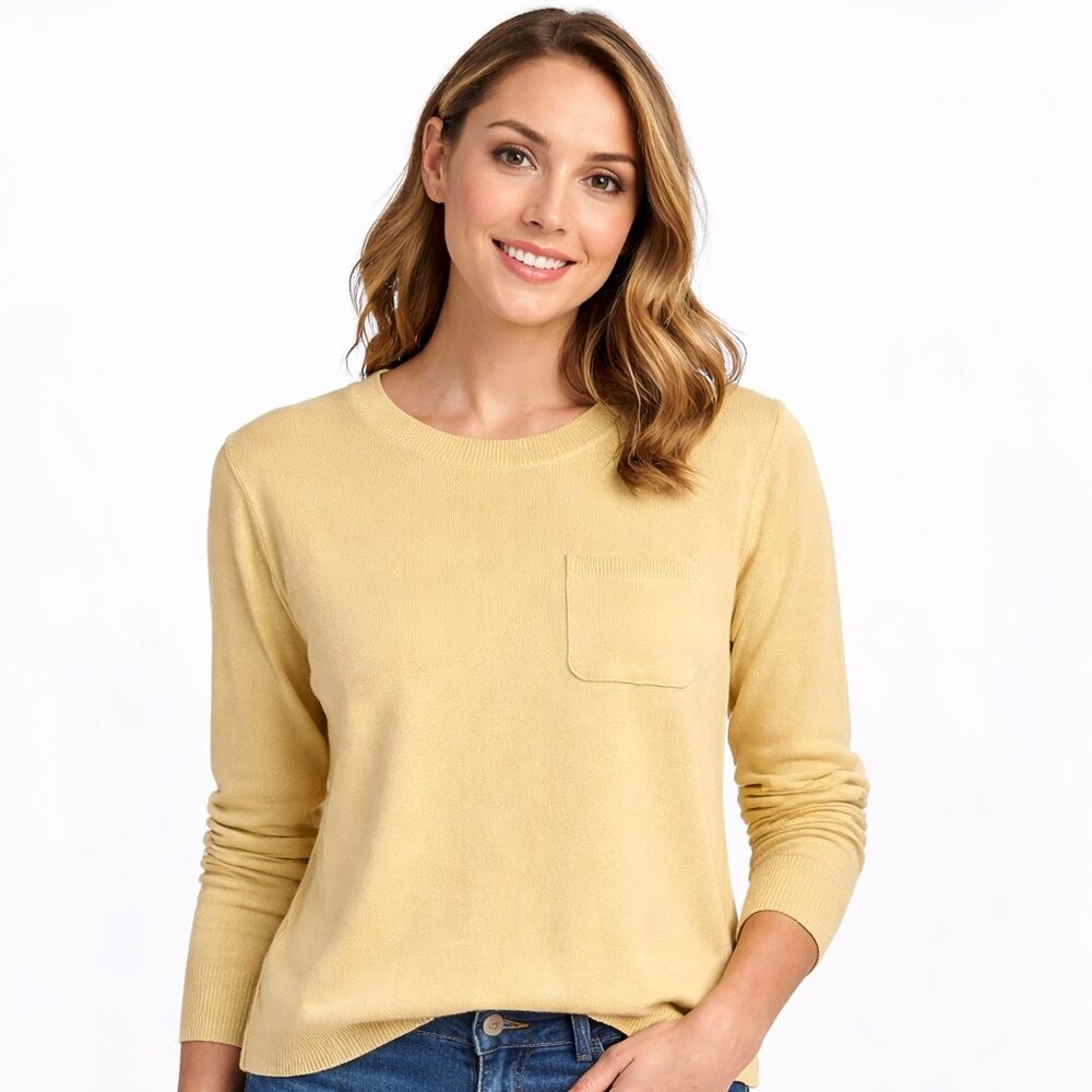 Talbots Sunny Yellow Knit Top